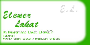 elemer lakat business card